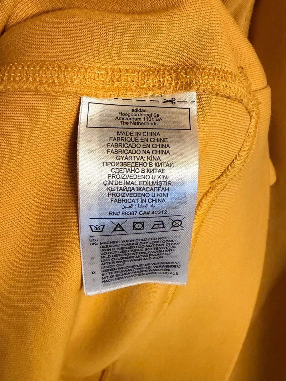 Adidas Anti 3-Putt Hoodie Adicross Golf Mustard Yellow HZ3235 Mens Size Large